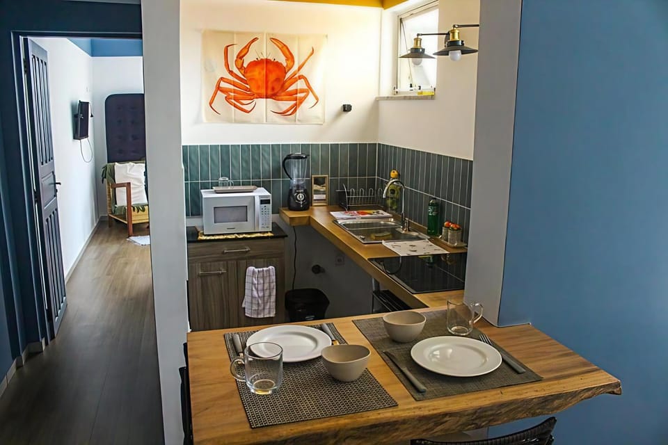 Kitchen or kitchenette, Food and drinks, Dining area, Food, minibar, stove