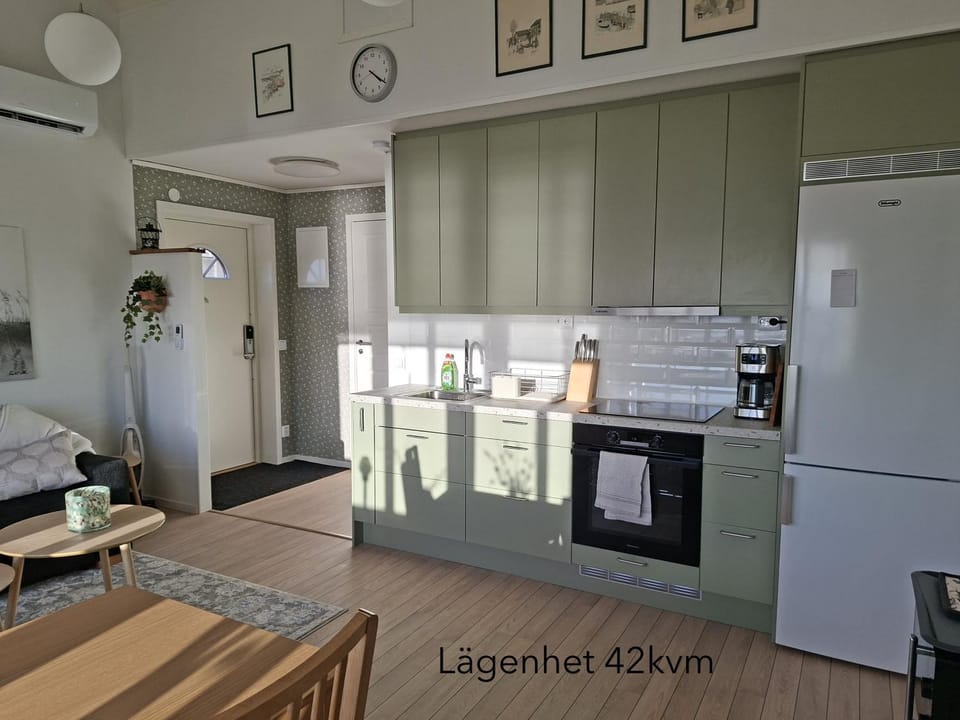 Kitchen or kitchenette, oven, stove