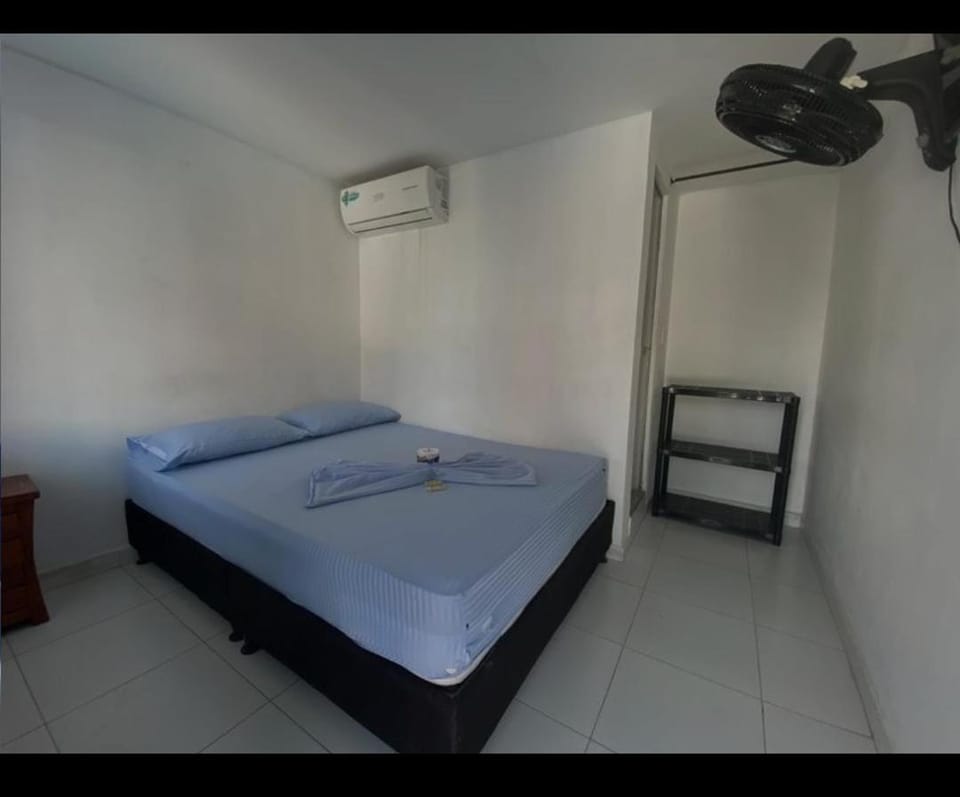 Bed, Photo of the whole room, Bedroom, towels, air conditioner
