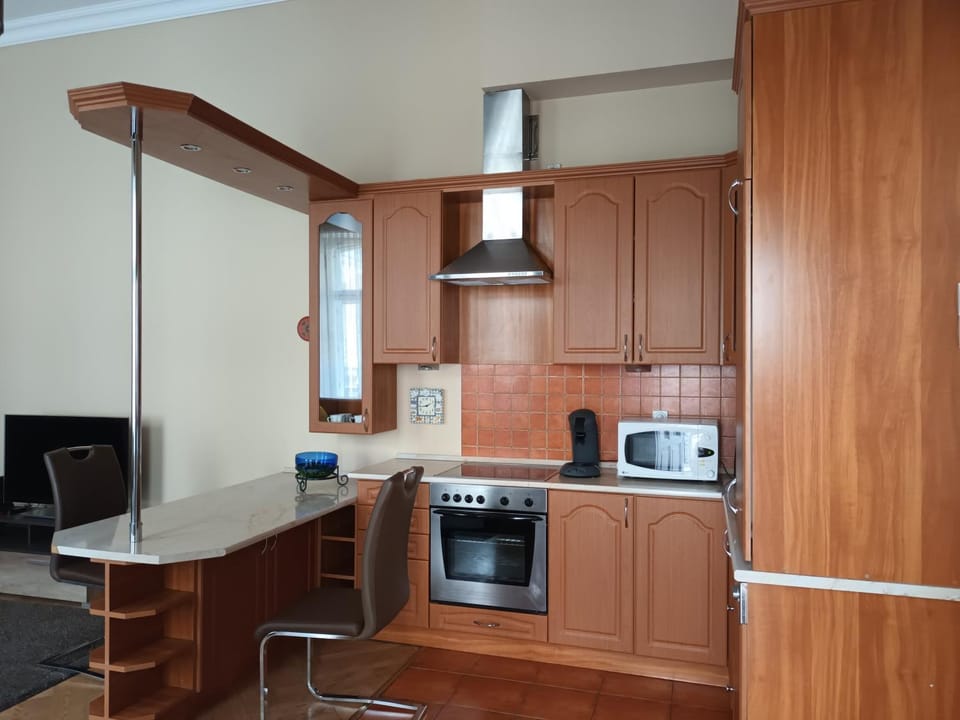 Kitchen or kitchenette, Dining area, microwave, oven, stove