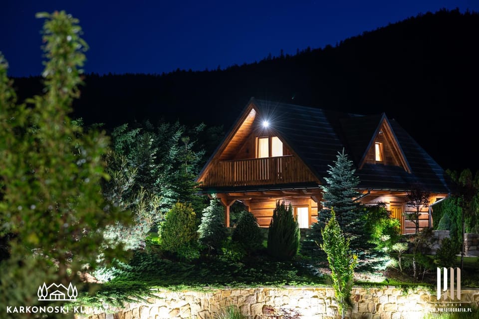 Property building, Night, Natural landscape, Garden