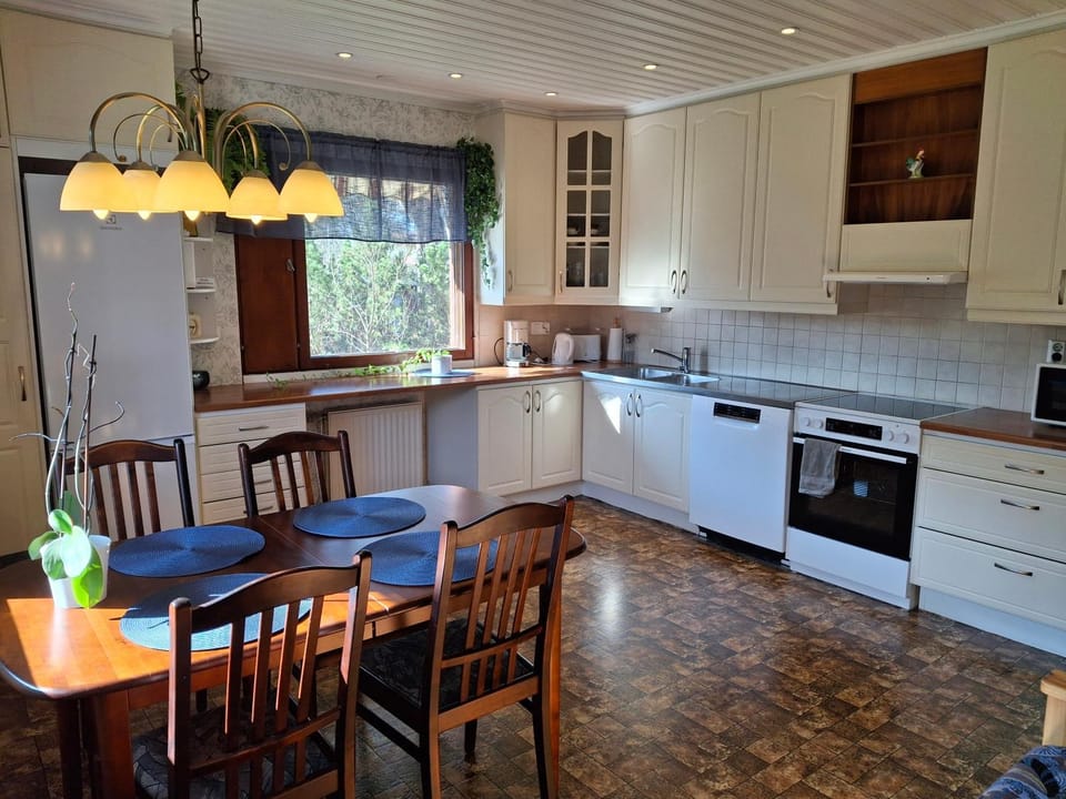 Kitchen or kitchenette, Dining area, dishwasher, oven, stove, toaster