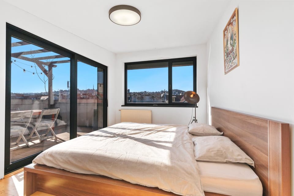 Bed, View (from property/room), Balcony/Terrace, Photo of the whole room, Bedroom