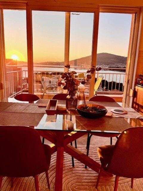 View (from property/room), Dining area, Sunset