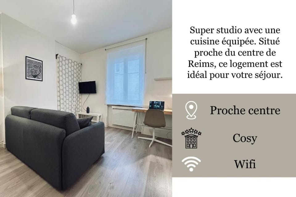 Duruy D studio confort proche piscine et patinoire Apartment in Reims