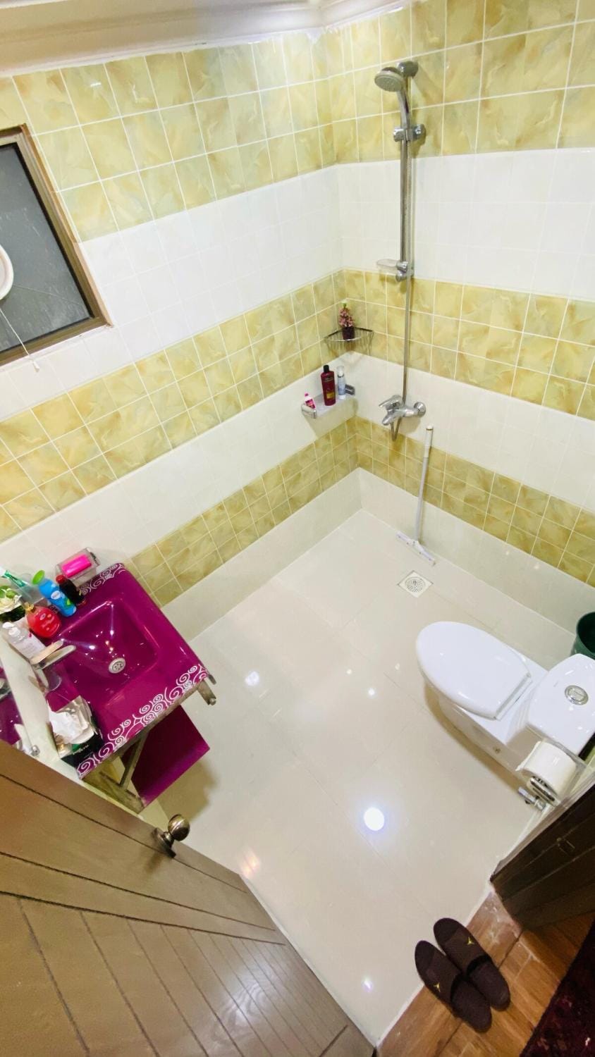 Shower, Toilet, towels