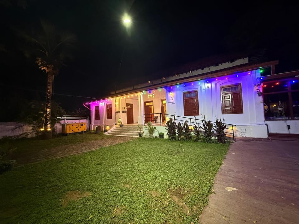 Property building, Night, Garden view