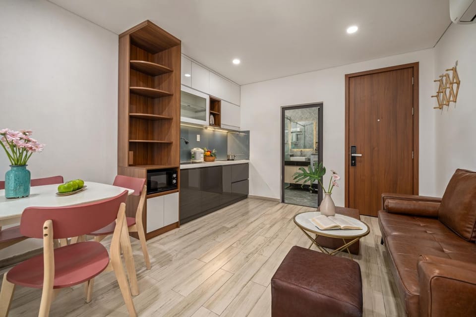 Living room, Bedroom, stove