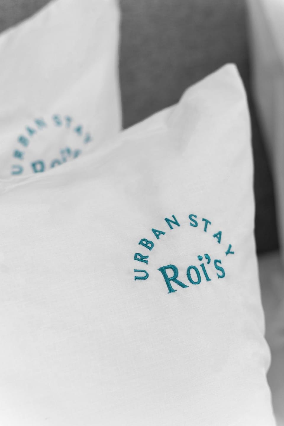 Bed, Property logo or sign