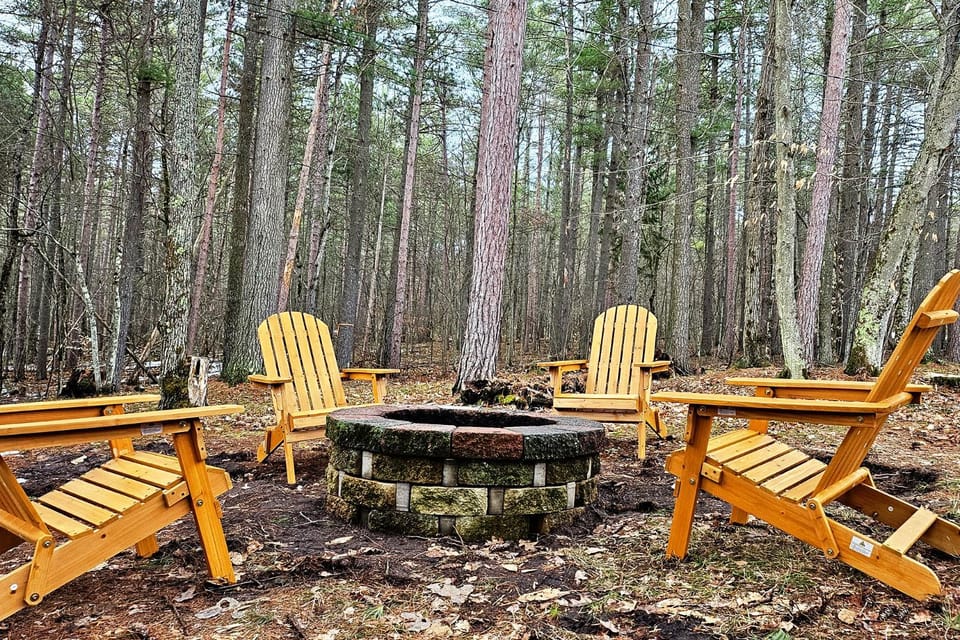 Natural landscape, Garden, fireplace