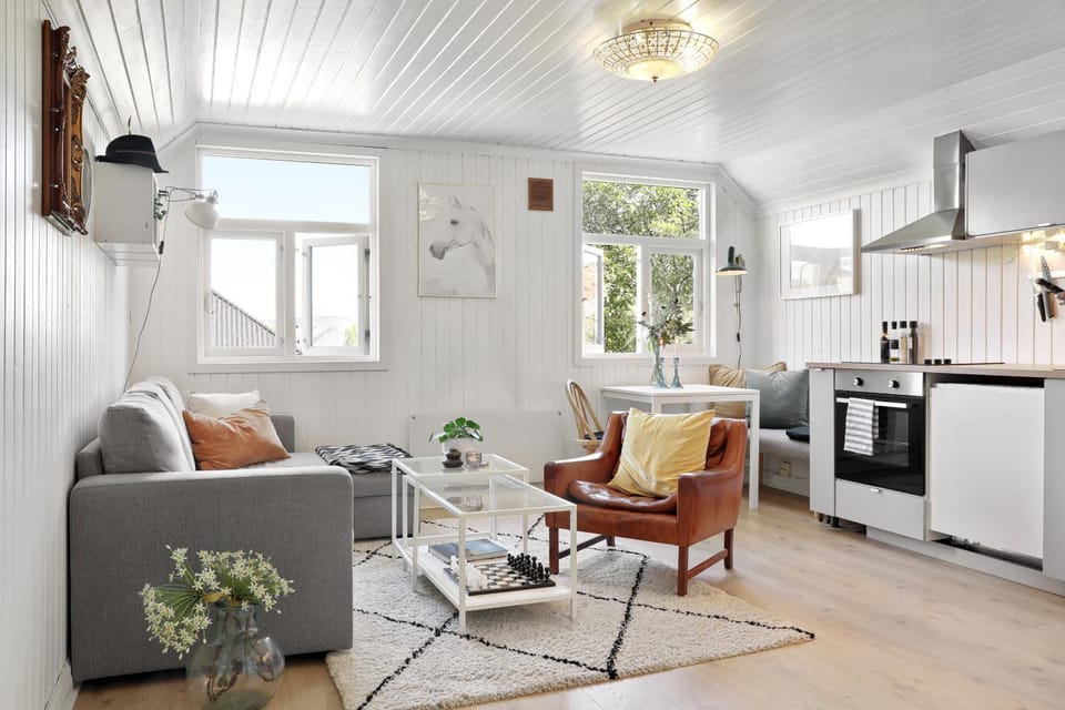 Living room, kitchen