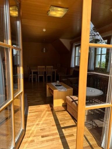 Kitchen or kitchenette, Living room, Seating area