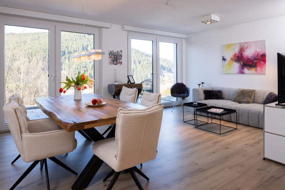 Living room, Seating area, Dining area