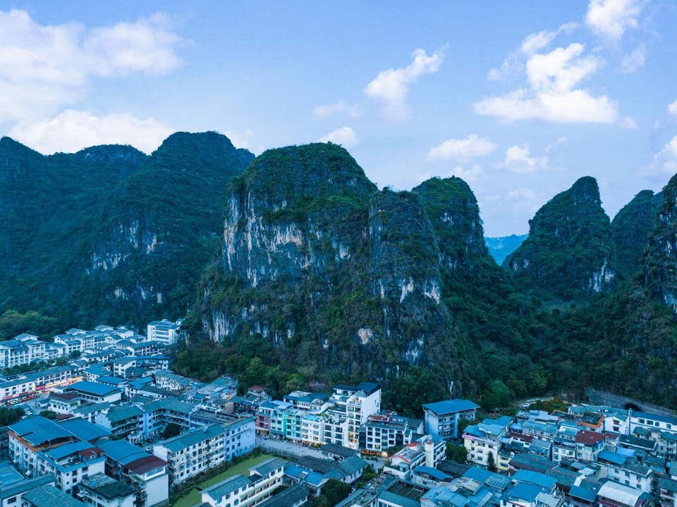 Natural landscape, Bird's eye view, City view, Mountain view