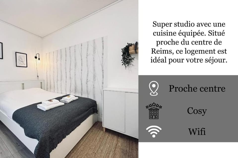 Duruy C, studio confortable à deux pas du centre Apartment in Reims