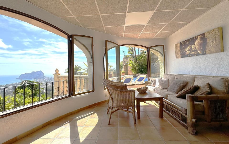 View (from property/room), Seating area, Mountain view, Sea view