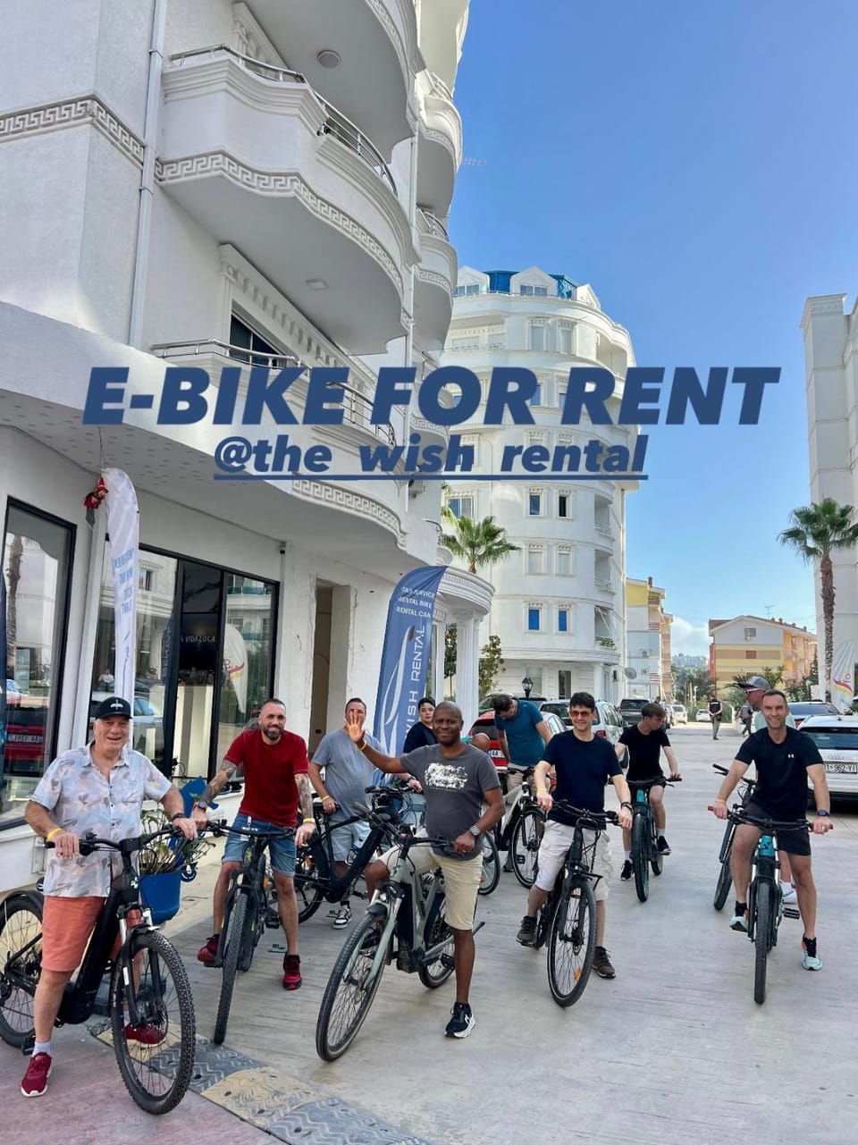 Cycling, group of guests