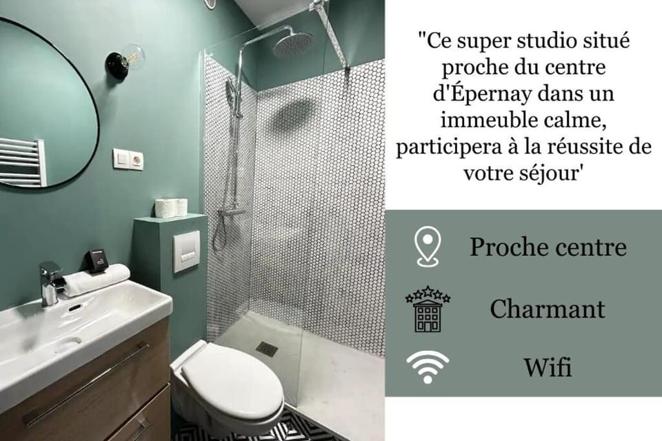 E2 Reton Studio Cosy proche du centre-ville Apartment in Epernay
