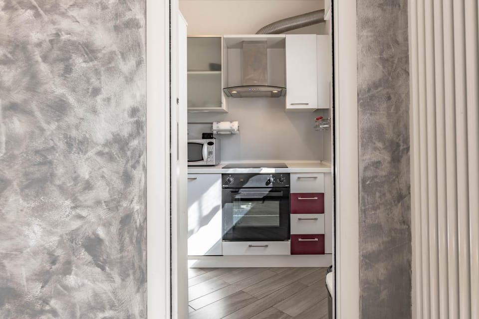 Kitchen or kitchenette, oven, stove