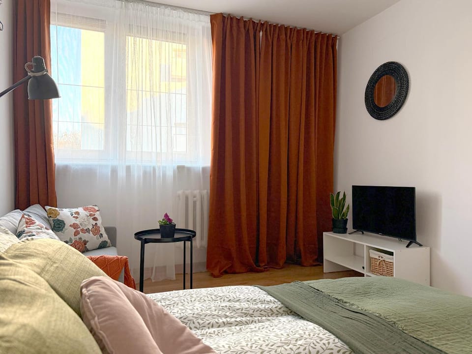 Bed, TV and multimedia, Living room, Photo of the whole room, Seating area