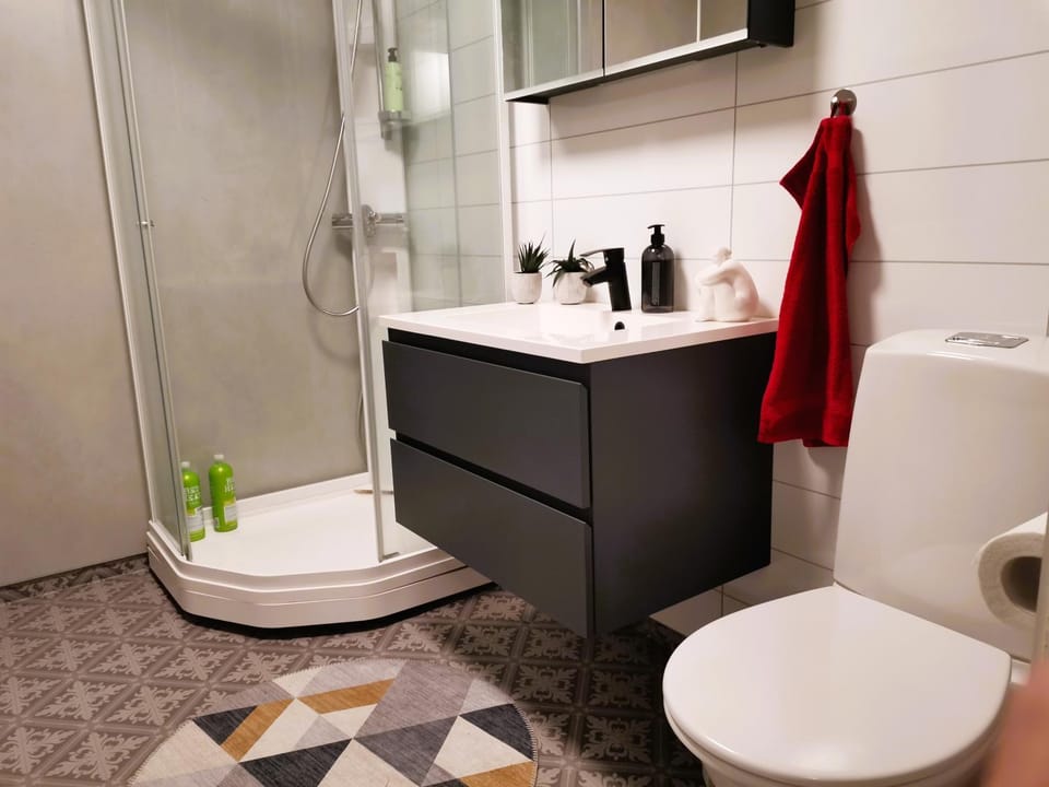 Shower, Toilet, Bathroom, towels