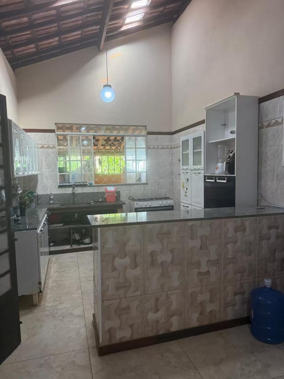 Kitchen or kitchenette, oven, stove