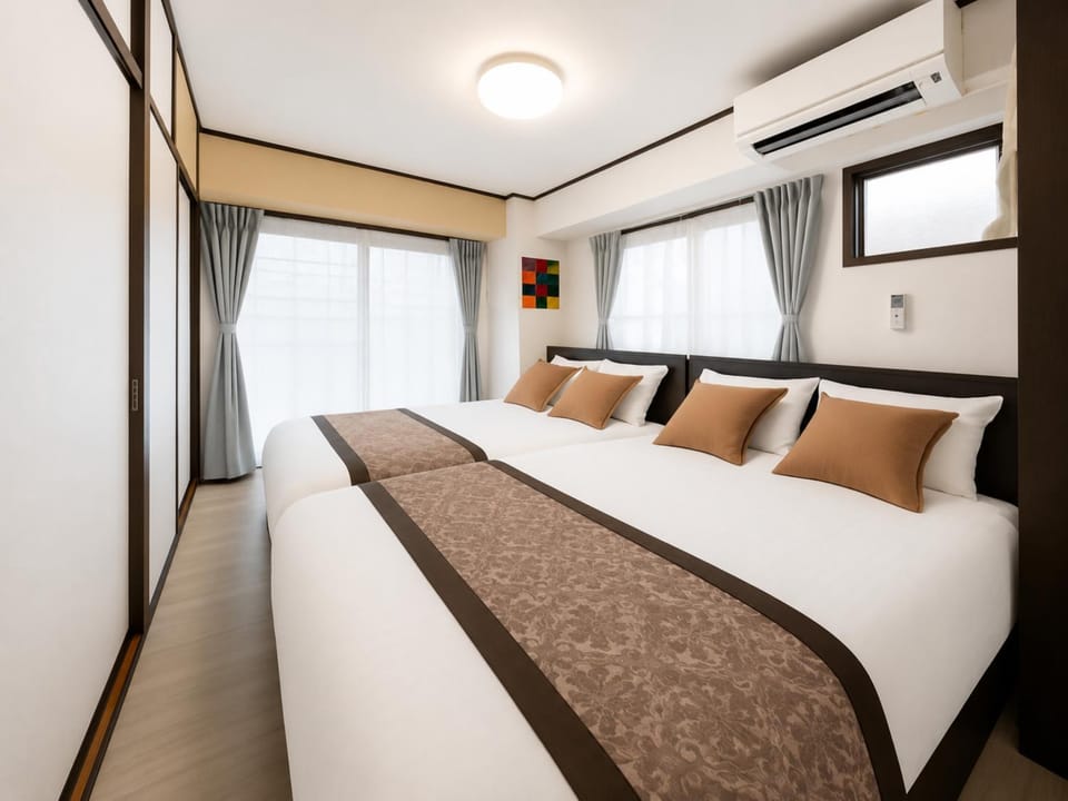 Bed, Bedroom, air conditioner
