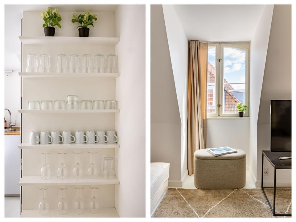 Living room, kitchen