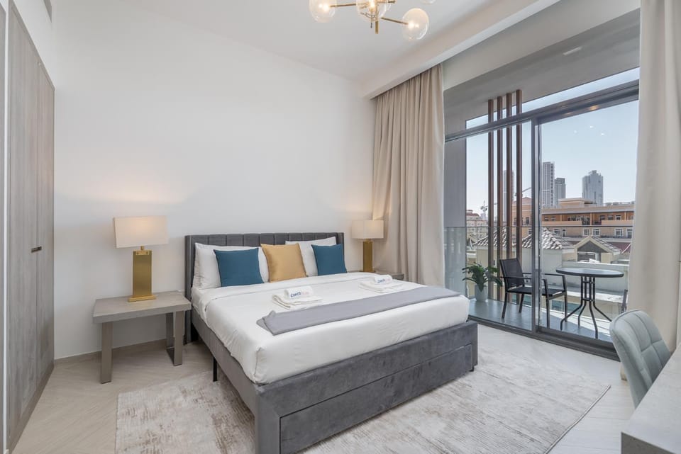 Luxury Stay JVC Modern 1BHK Pool & Gym Access Apartment in Dubai