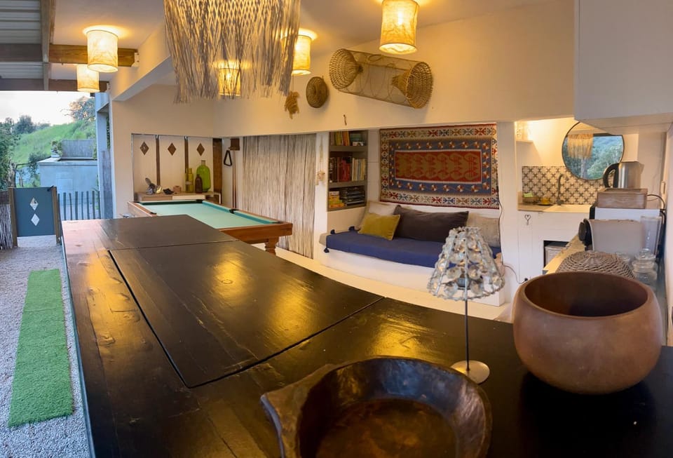 Billiard, Living room, Dining area