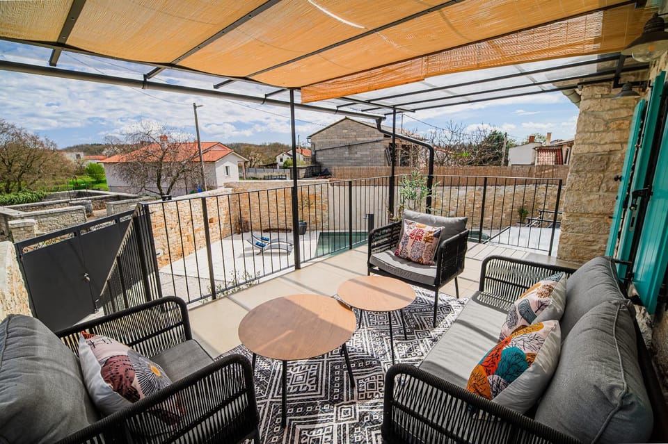 Patio, Pool view