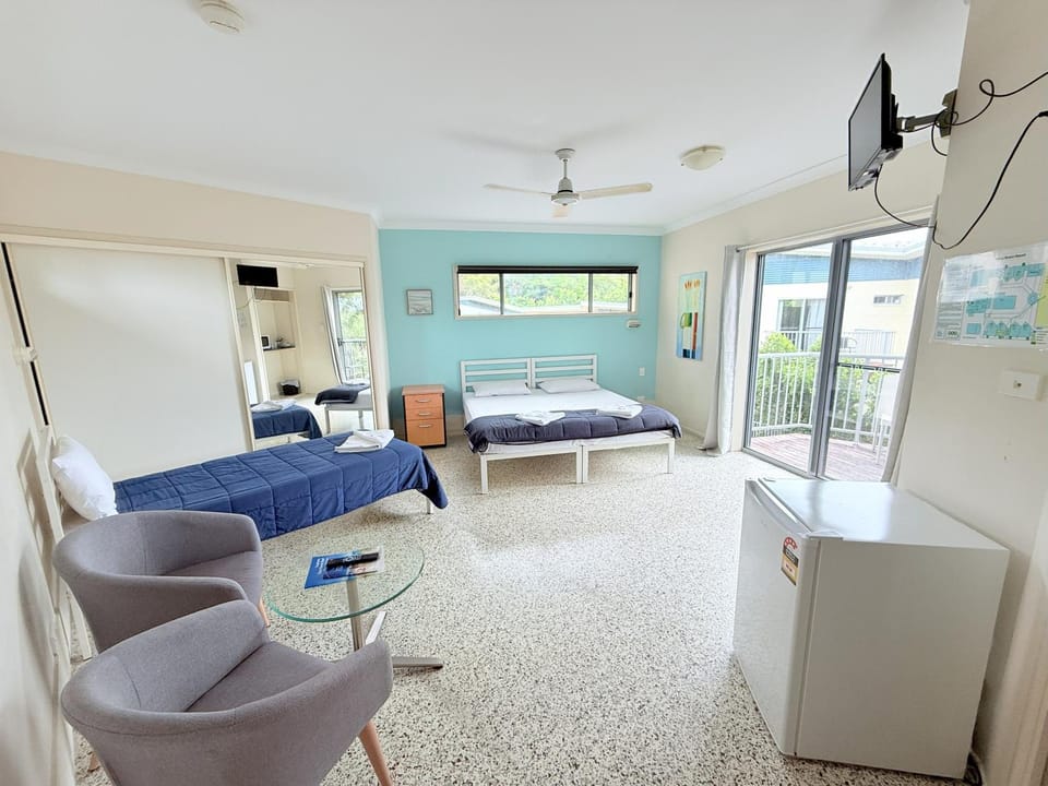 Bed, TV and multimedia, Kitchen or kitchenette, Photo of the whole room, Bedroom