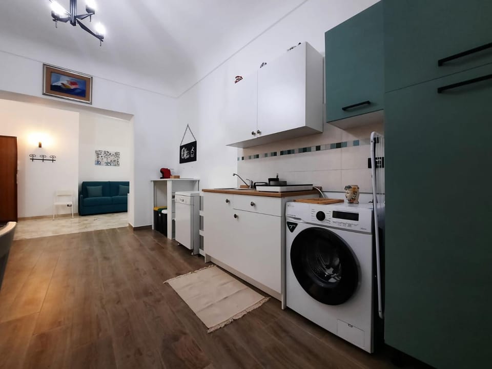 Living room, kitchen