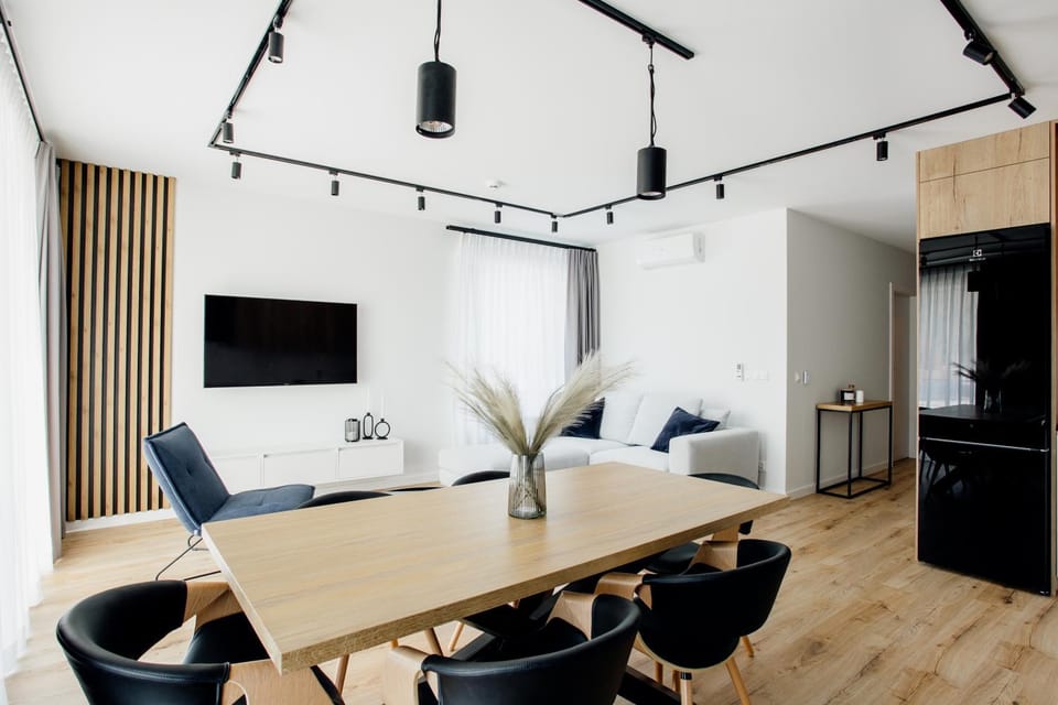 Kitchen or kitchenette, Living room, Dining area