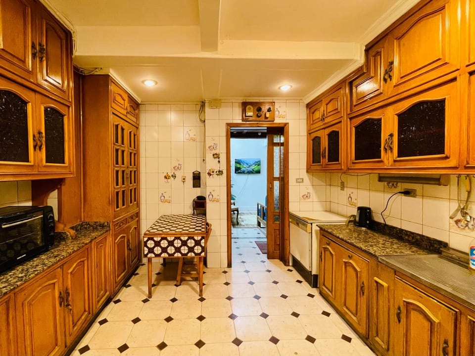 Kitchen or kitchenette, oven, stove