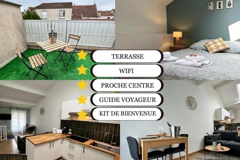 Belin Cool terrasse et parking proche centre ville Apartment in Reims