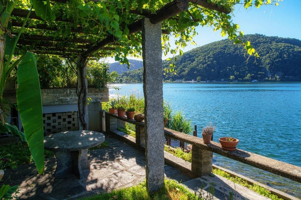 Natural landscape, Garden, Lake view