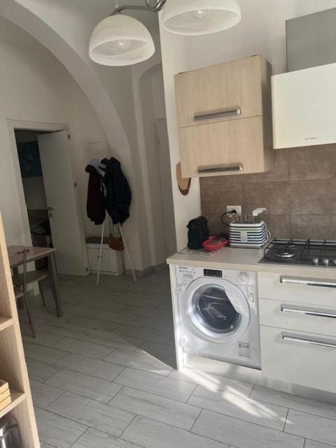 stove, washing machine, dryer
