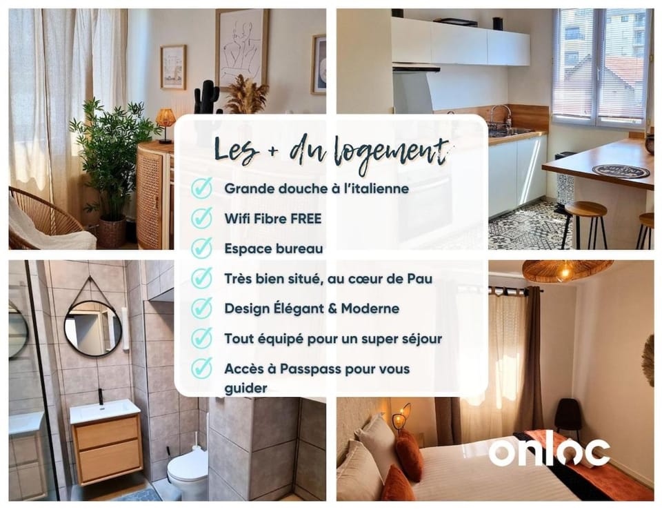 Le 42, très bel appartement - Hyper centre - Calme Apartment in Pau