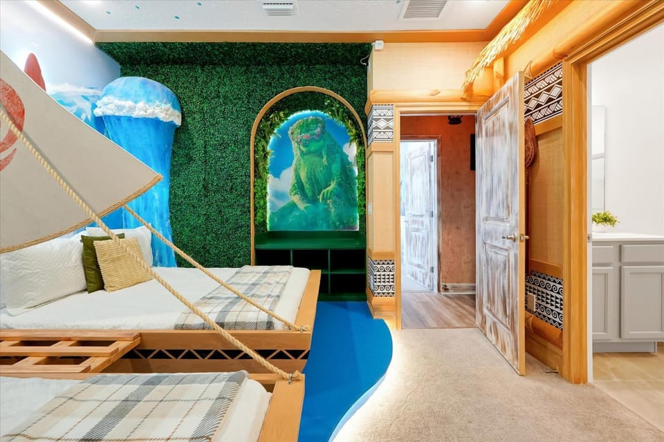 Bed, TV and multimedia, Bedroom, furniture, wardrobe, air conditioner