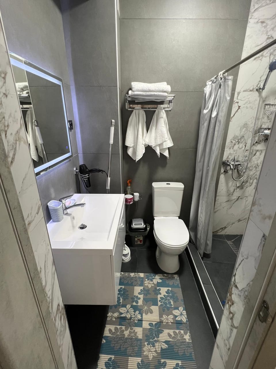 Shower, Toilet, towels