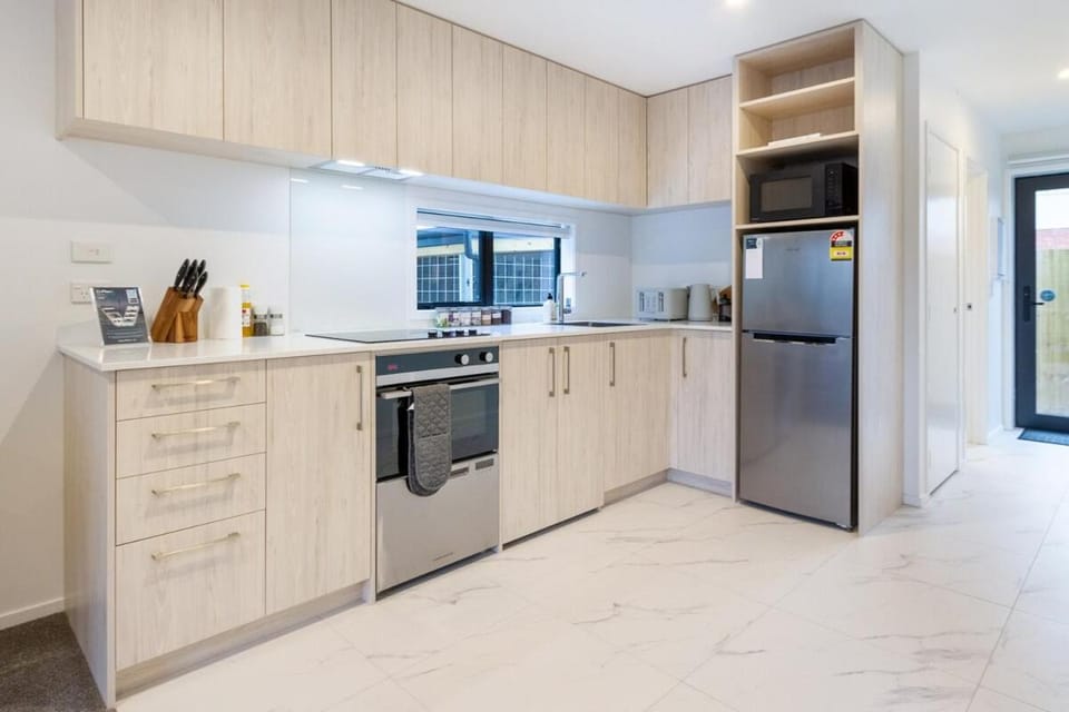 Kitchen or kitchenette, oven, stove, toaster