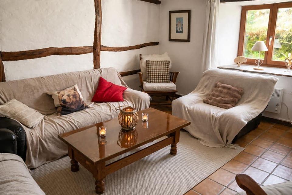 Living room, fireplace