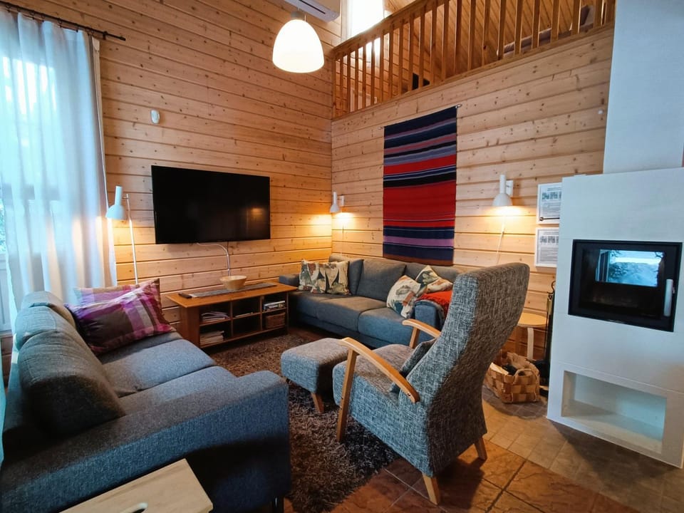 Living room, fireplace