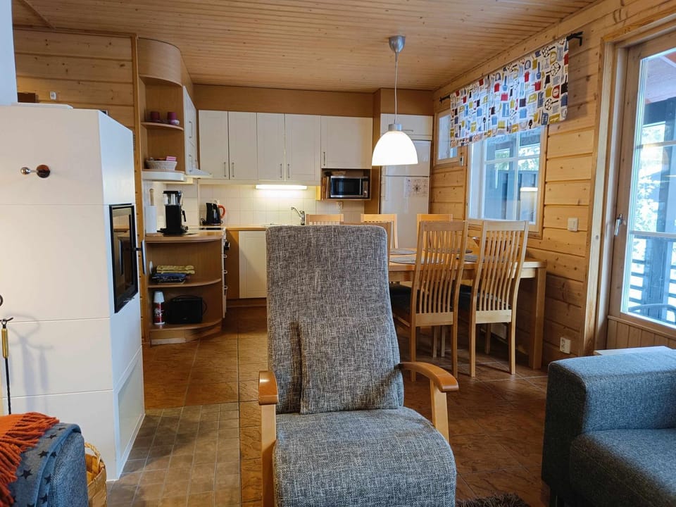 Kitchen or kitchenette, Living room, Dining area