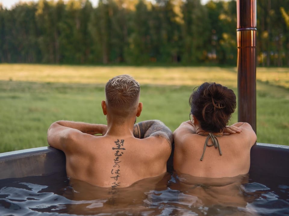 People, Natural landscape, Hot Tub