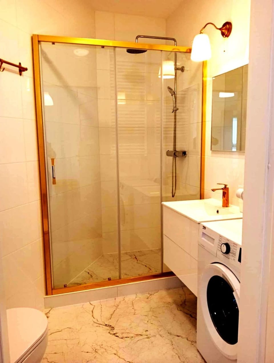 Shower, washing machine