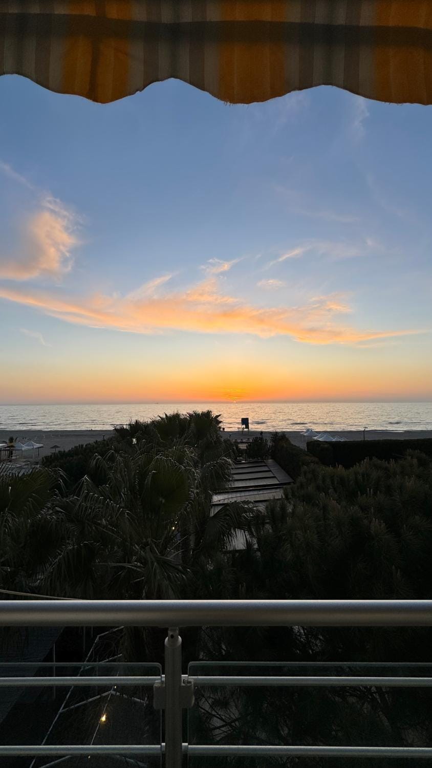 Beach, Sea view, Sunset