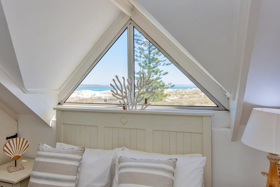 Bed, Natural landscape, Bedroom, Sea view