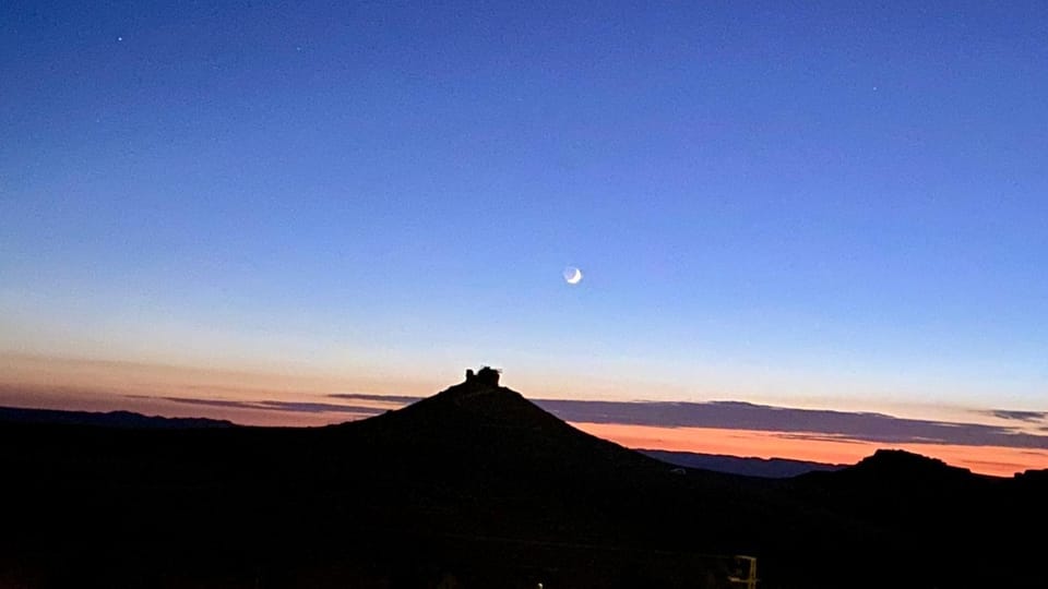 Nearby landmark, Mountain view, Sunset